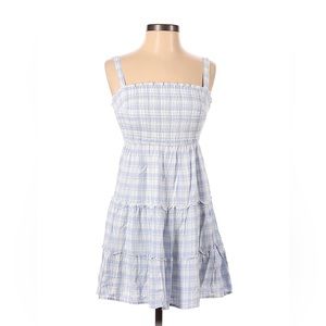 Hollister Blue Plaid XS Mini Dress
